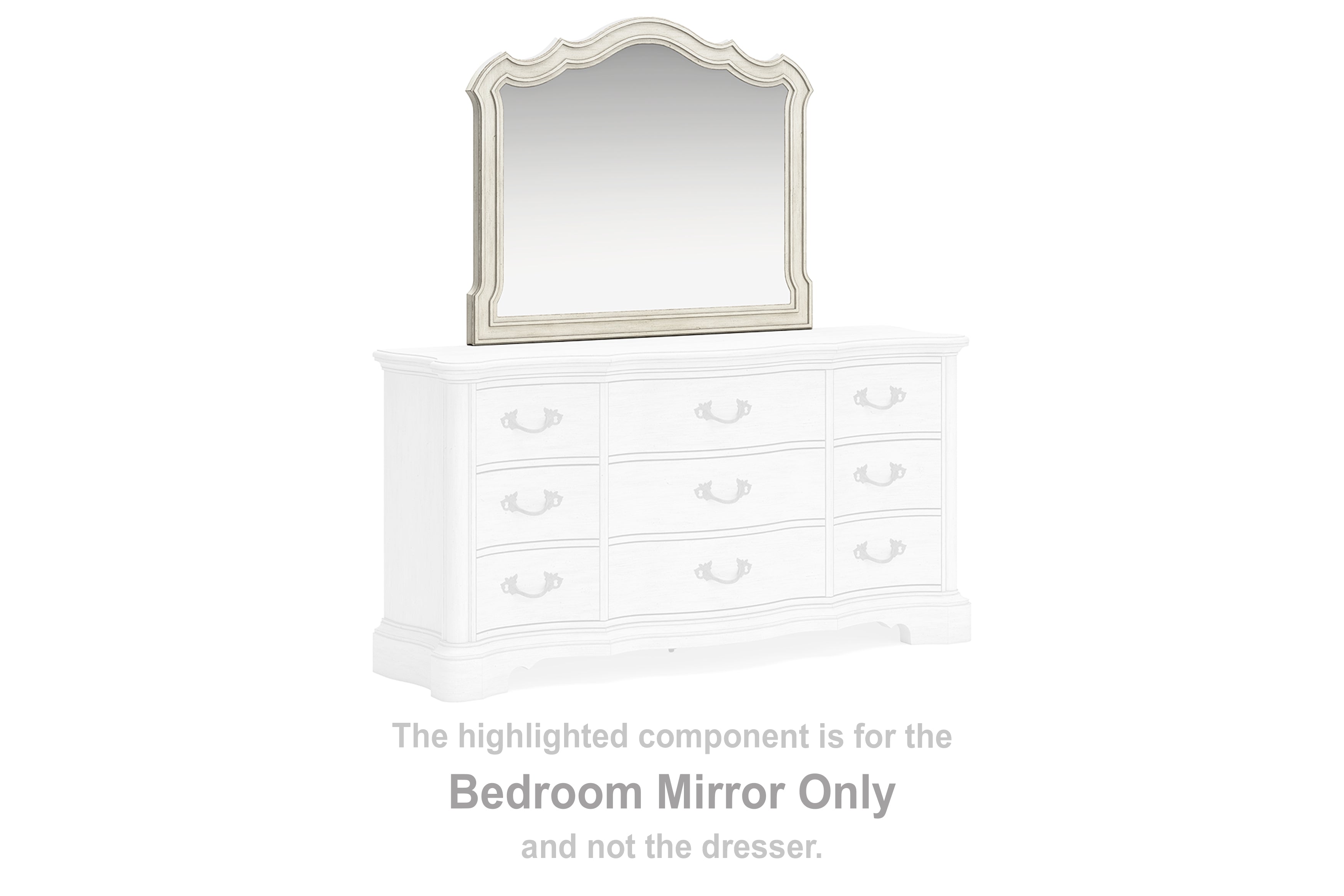 3 Brothers Decor - Ashley Furniture - Arlendyne Bedroom - Bedroom Mirror / Antique White - B980-36