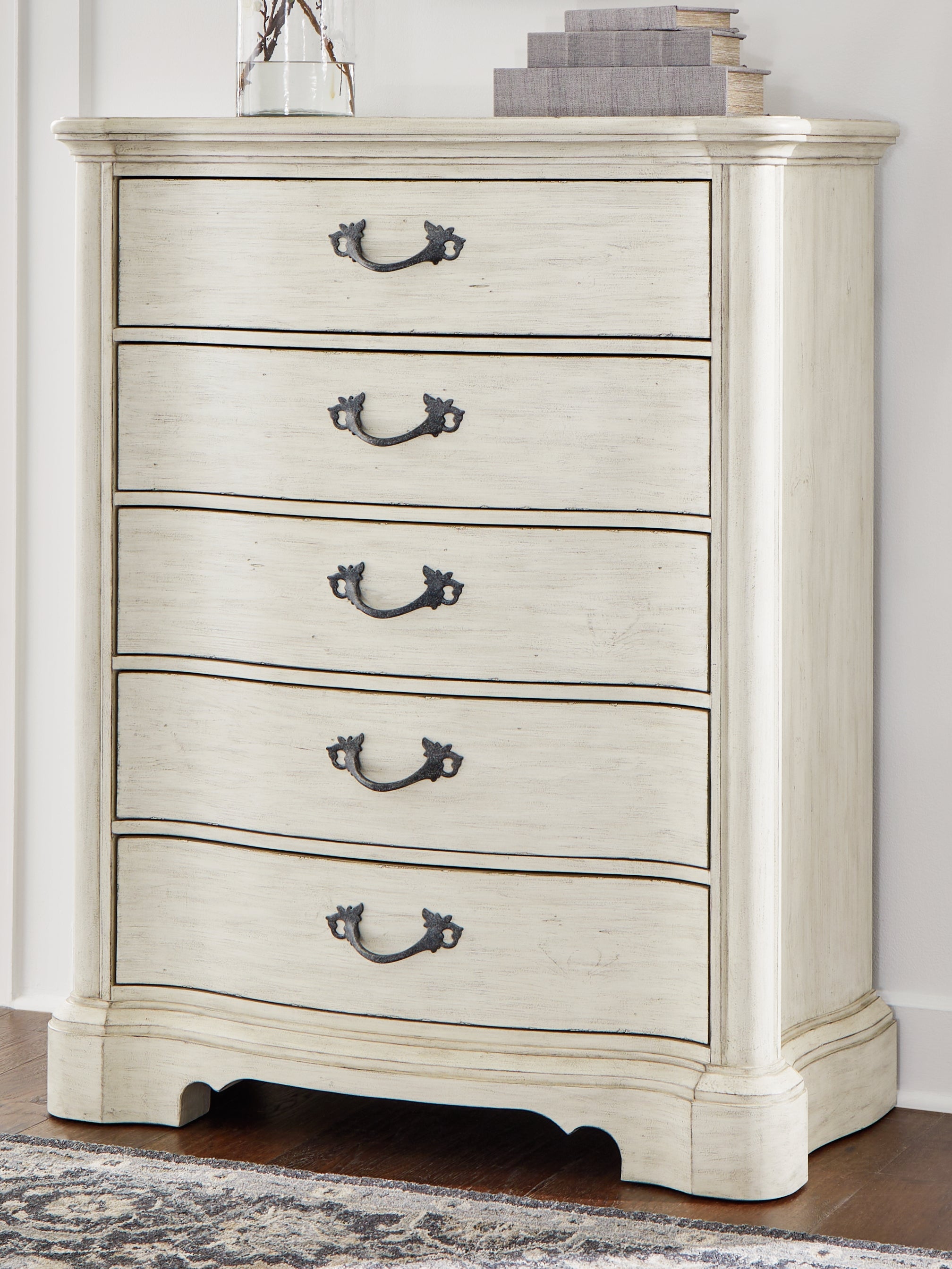 3 Brothers Decor - Ashley Furniture - Arlendyne Bedroom - Five Drawer Chest / Antique White - B980-46