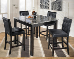 3 Brothers Decor - Ashley Furniture - Maysville Dining Room - Square Counter TBL Set (5/CN) / Black - D154-223