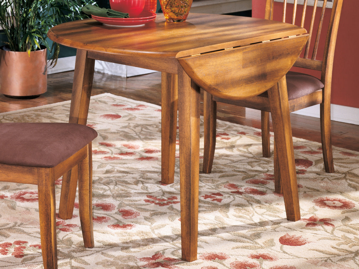 3 Brothers Decor - Ashley Furniture - Berringer Dining Room - Round DRM Drop Leaf Table - D199-15
