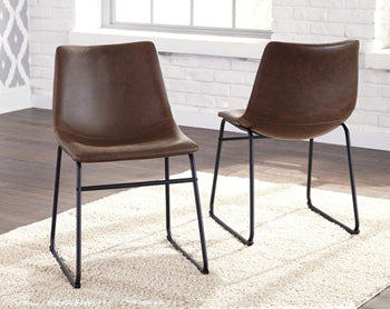 3 Brothers Decor - Ashley Furniture - Centiar Dining Room - Dining Chair (Set of 2) / Brown/Black - D372-01X2