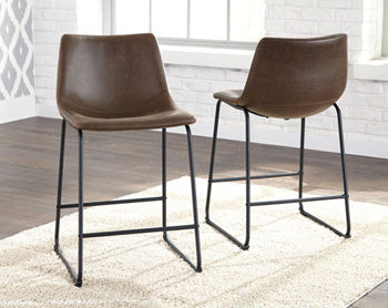 3 Brothers Decor - Ashley Furniture - Centiar Dining Room - Counter Height Bar Stool (Set of 2) / Brown - D372-124X2