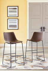 3 Brothers Decor - Ashley Furniture - Centiar Dining Room - Pub Height Bar Stool (Set of 2) / Brown - D372-130X2