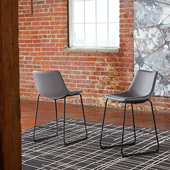 3 Brothers Decor - Ashley Furniture - Centiar Dining Room - Counter Height Bar Stool (Set of 2) / Gray - D372-824X2