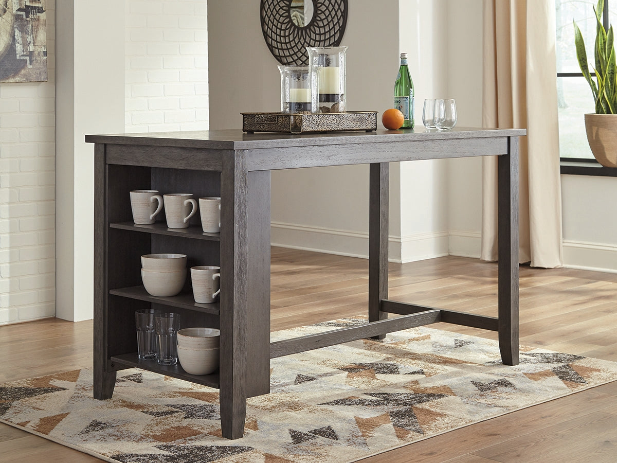 3 Brothers Decor - Ashley Furniture - Caitbrook Dining Room - RECT Dining Room Counter Table / Gray - D388-13