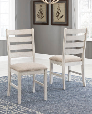 3 Brothers Decor - Ashley Furniture - Skempton Dining Room - Dining Chair (Set of 2) / White/Light Brown - D394-01X2