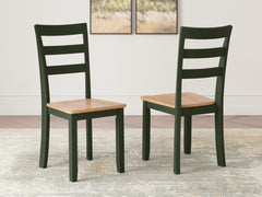 3 Brothers Decor - Ashley Furniture - Gesthaven Dining Room - Dining Chair (Set of 2) / Natural/Green - D401-01X2