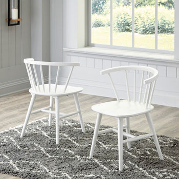 3 Brothers Decor - Ashley Furniture - Grannen Dining Room - Dining Chair (Set of 2) / White - D407-01X2