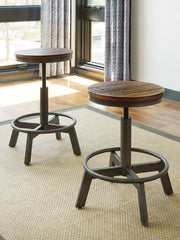 3 Brothers Decor - Ashley Furniture - Torjin Dining Room - Counter Height Stool (Set of 2) / Brown/Gray - D440-024X2