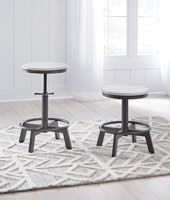 3 Brothers Decor - Ashley Furniture - Torjin Dining Room - Counter Height Stool (Set of 2) / Vintage White - D440-224X2
