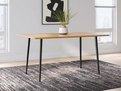 3 Brothers Decor - Ashley Furniture - Gretlynn Dining Room - Rectangular Dining Room Table / Black/Natural - D501-25