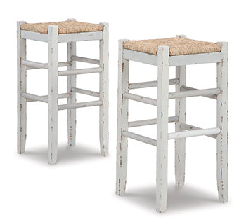 3 Brothers Decor - Ashley Furniture - Mirimyn Dining Room - Bar Height Bar Stool (Set of 2) / White - D508-230X2