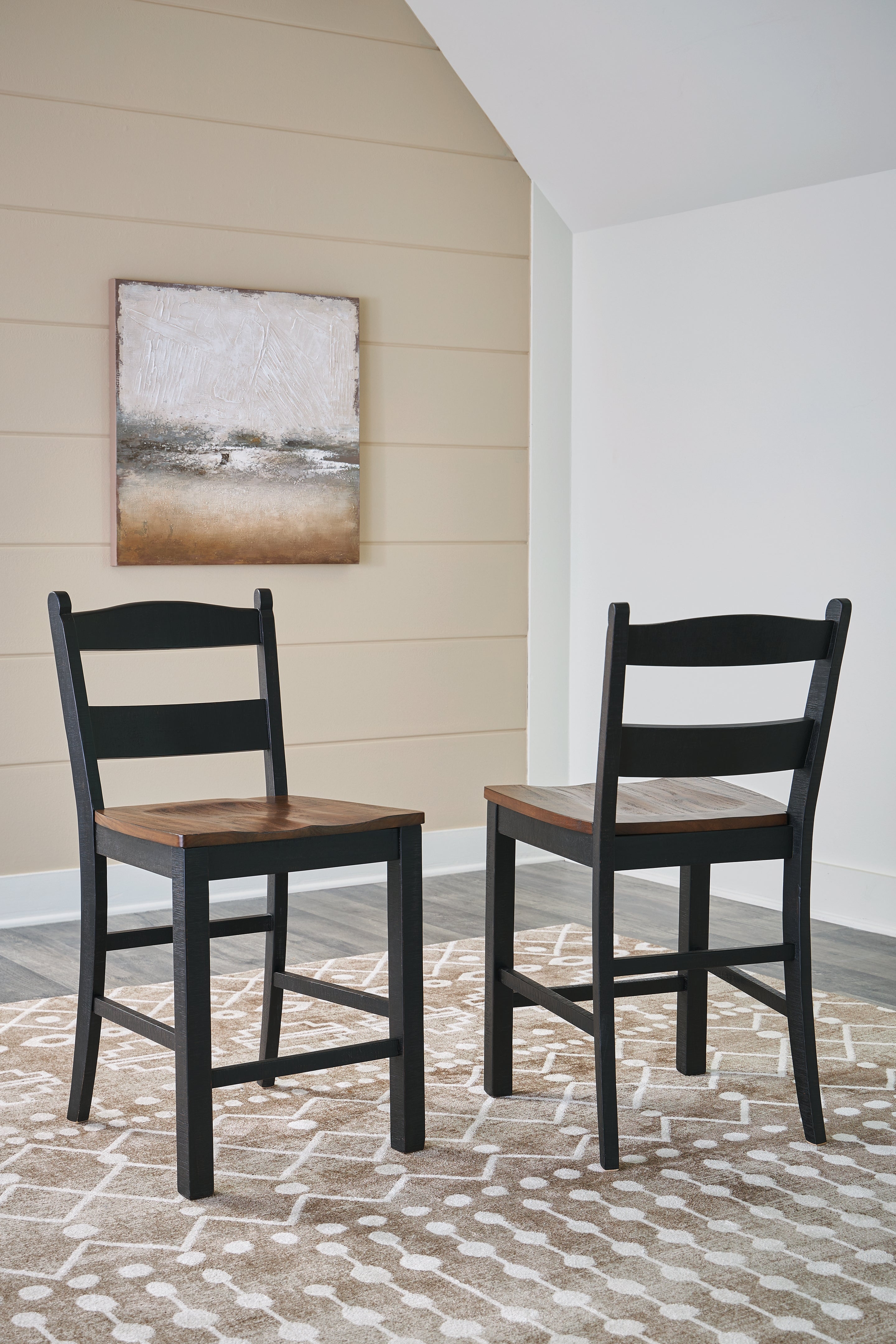 3 Brothers Decor - Ashley Furniture - Valebeck Dining Room - Counter Height Barstool (Set of 2) / Multi - D546-724X2