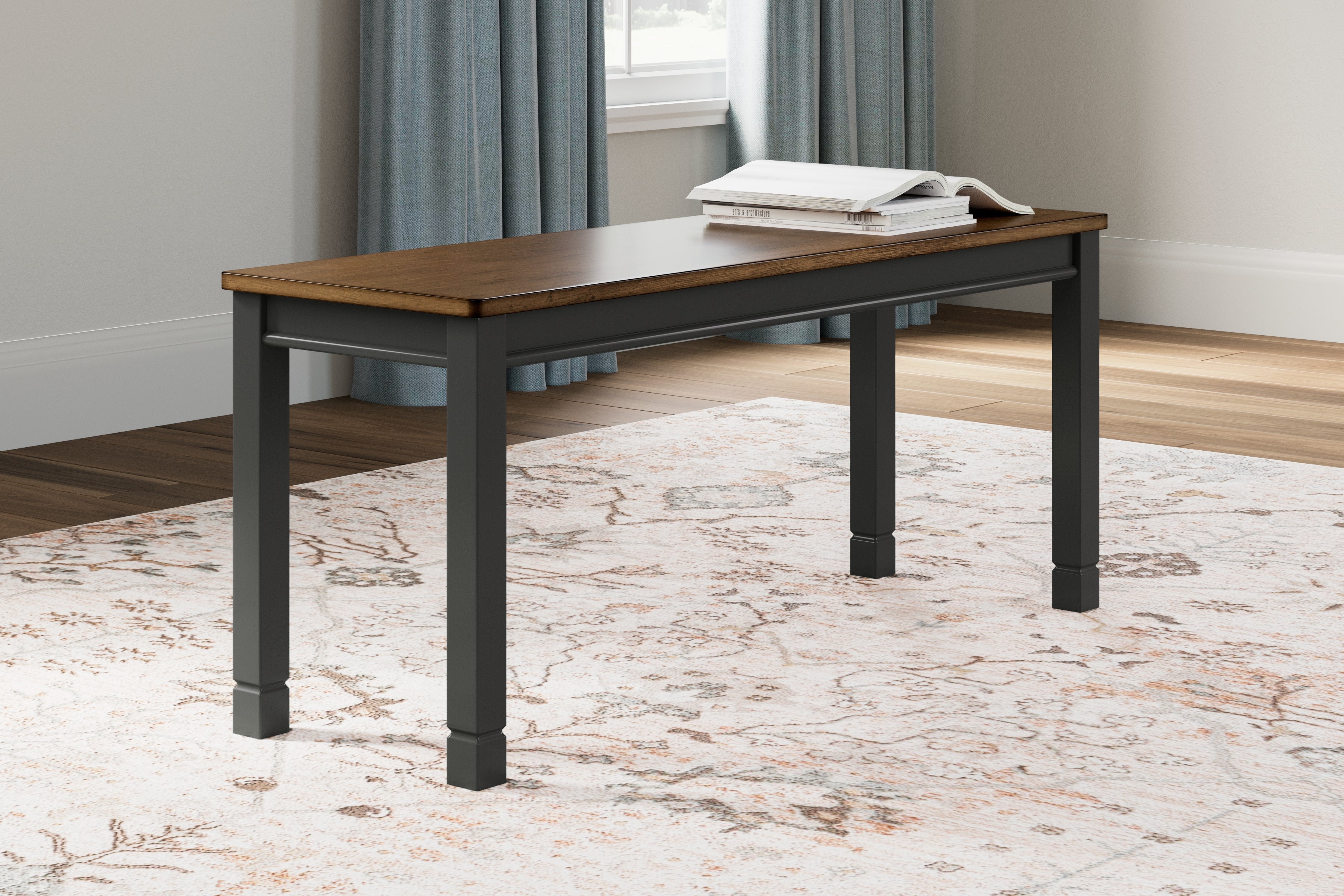 3 Brothers Decor - Ashley Furniture - Owingsville Dining Room - Large Dining Room Bench / Black/Brown - D580-00
