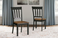 3 Brothers Decor - Ashley Furniture - Owingsville Dining Room - Dining Chair (Set of 2) / Black/Brown - D580-02X2