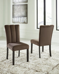 3 Brothers Decor - Ashley Furniture - Jeshina Dining Chair (Set of 2) - Dining Chair (Set of 2) / Mocha - PCD581-01X2
