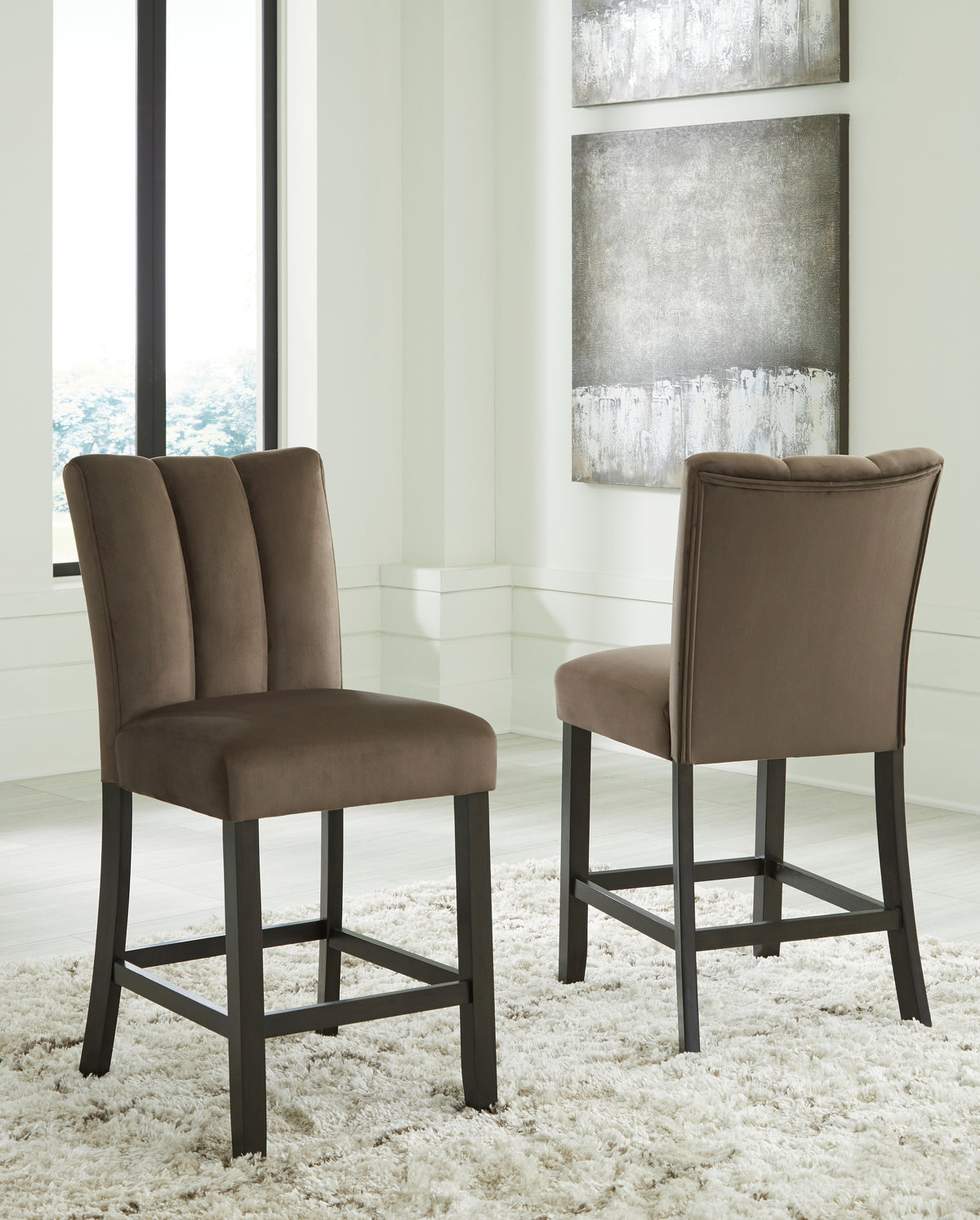 3 Brothers Decor - Ashley Furniture - Jeshina Counter Height Barstool (Set of 2) - Counter Height Barstool (Set of 2) / Mocha - PCD581-124X2