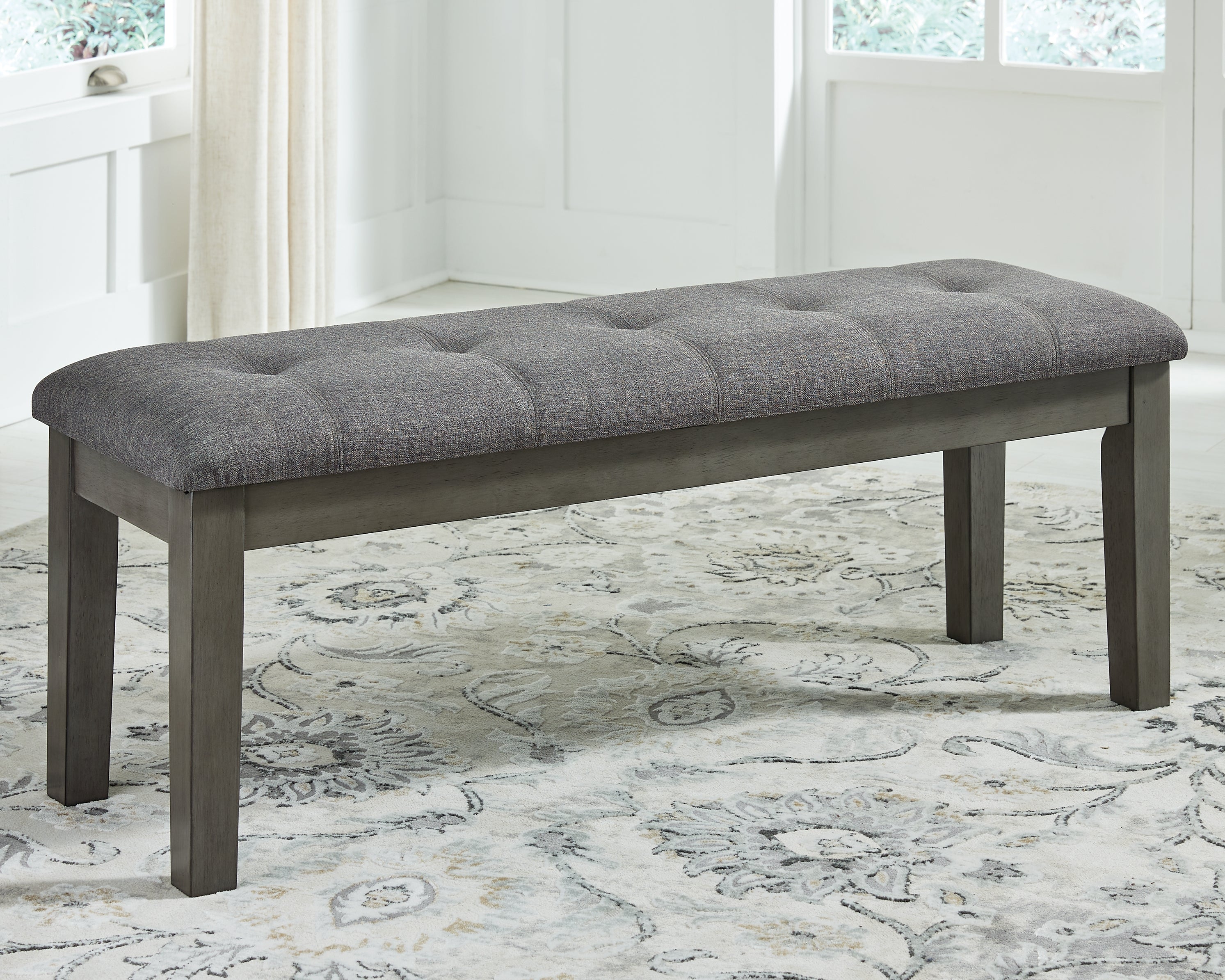 3 Brothers Decor - Ashley Furniture - Hallanden Dining Room - Large UPH Dining Room Bench / Two-tone Gray - D589-00