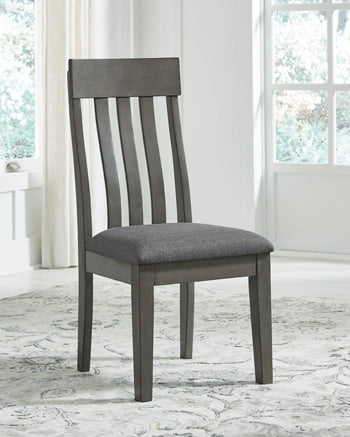 3 Brothers Decor - Ashley Furniture - Hallanden Dining Room - Dining Chair (Set of 2) / Two-tone Gray - D589-01X2