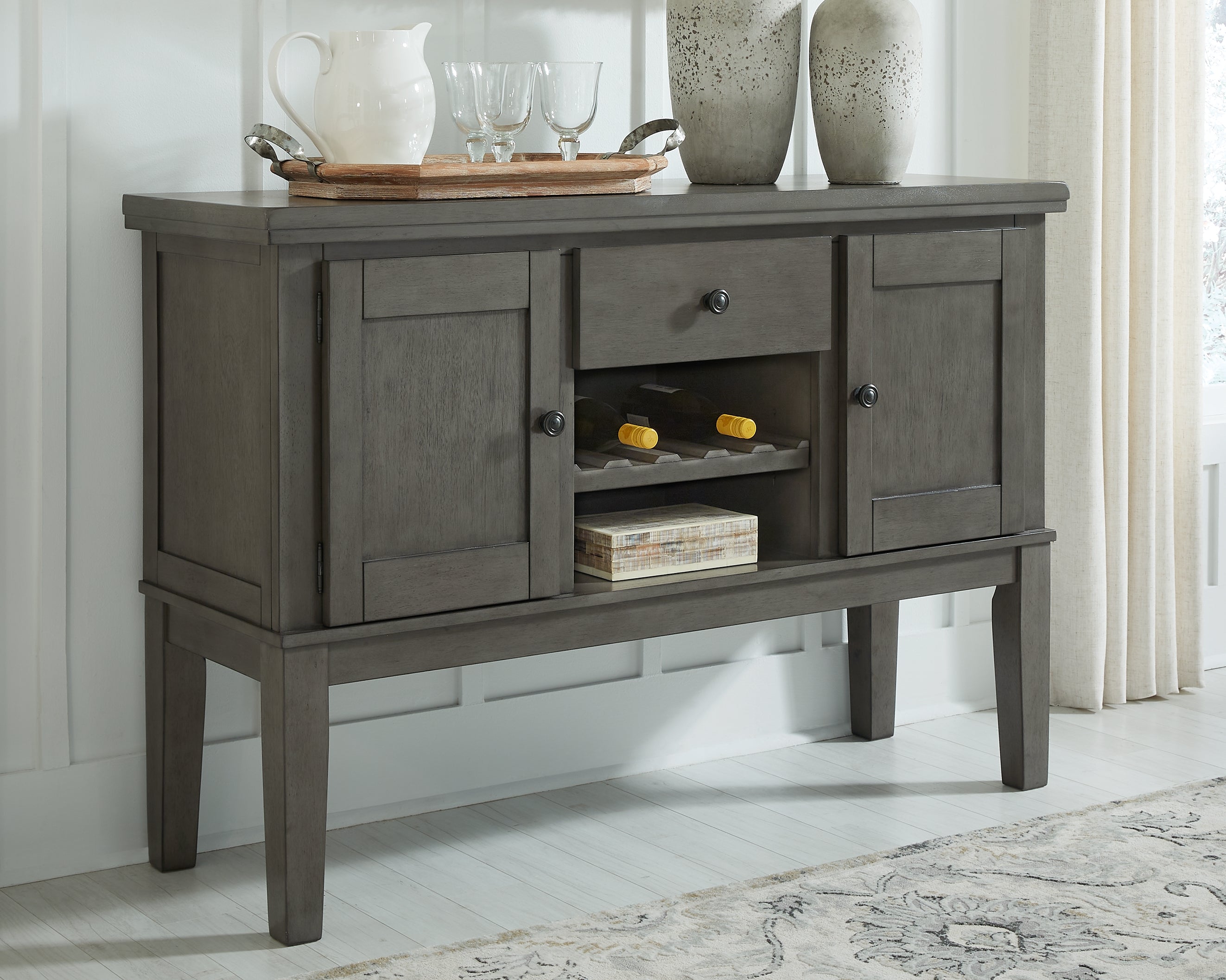 3 Brothers Decor - Ashley Furniture - Hallanden Dining Room - Dining Room Server / Gray - D589-60