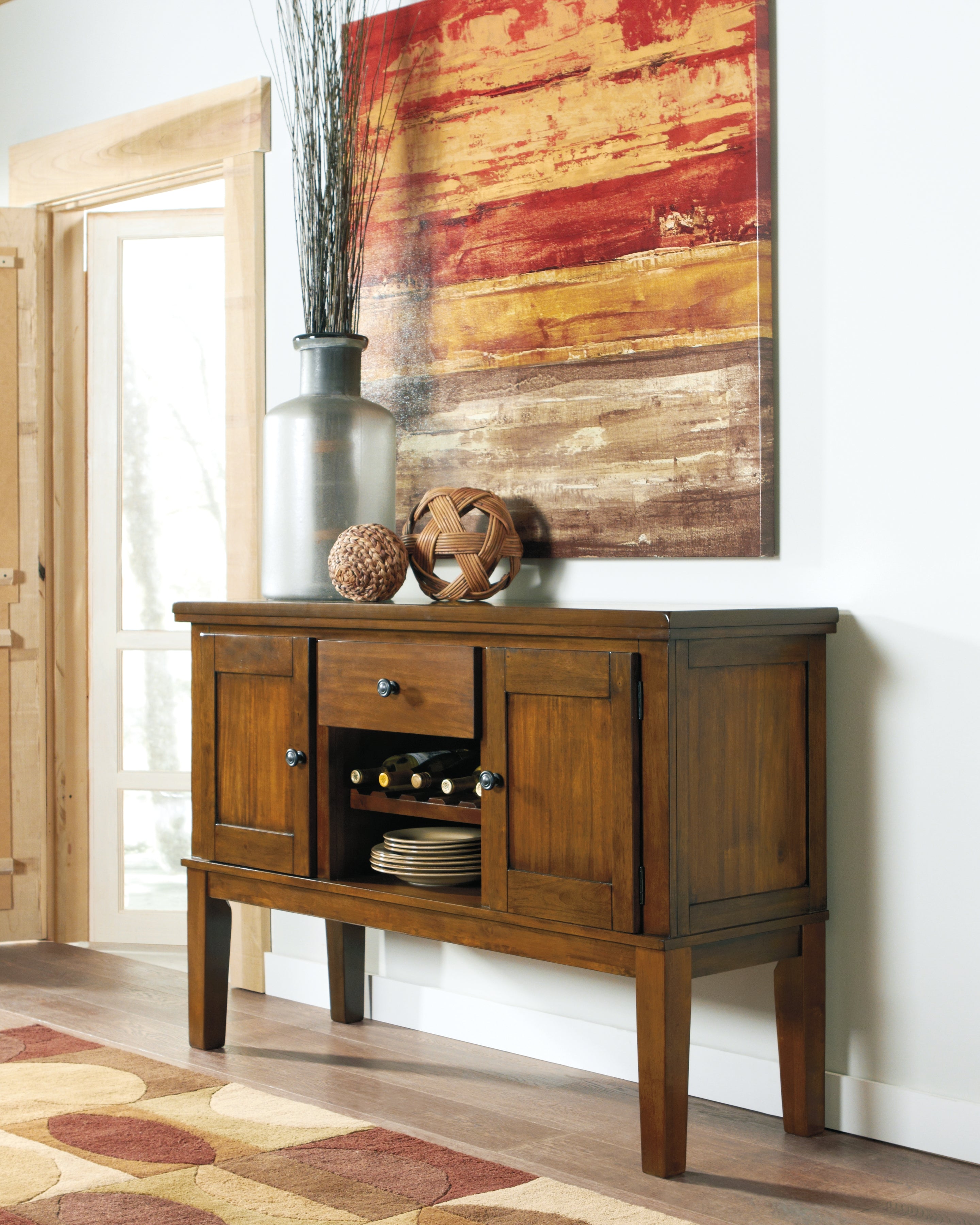 3 Brothers Decor - Ashley Furniture - Ralene Dining Room - Dining Room Server / Medium Brown - D594-60