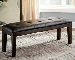 3 Brothers Decor - Ashley Furniture - Haddigan Dining Bench - Large UPH Dining Room Bench / Dark Brown / 50"W x 16"D x 19"H - D596-00