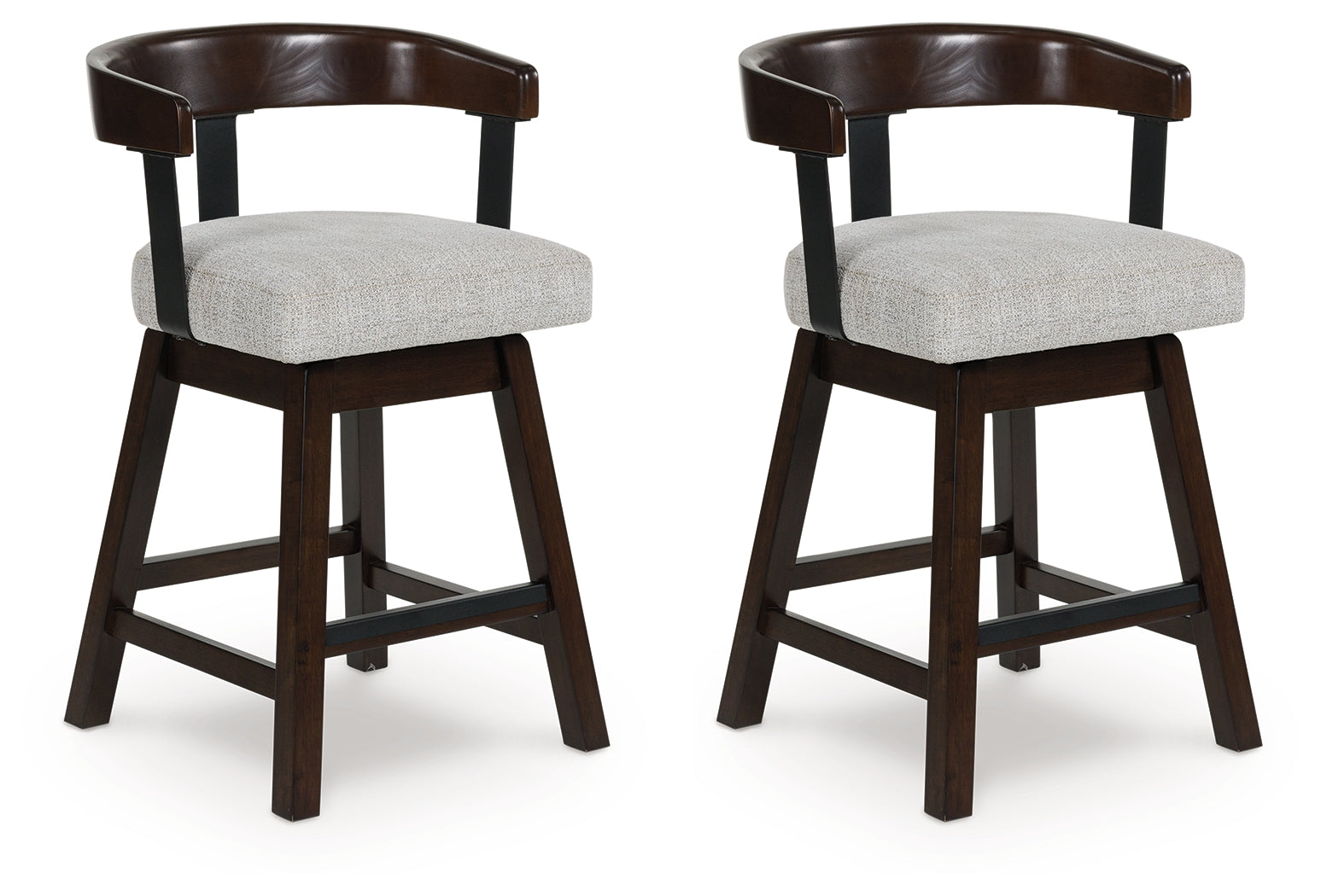 3 Brothers Decor - Ashley Furniture - Haddigan Dining Room - Counter Height Barstool (Set of 2) / Dark Brown - D596-224X2