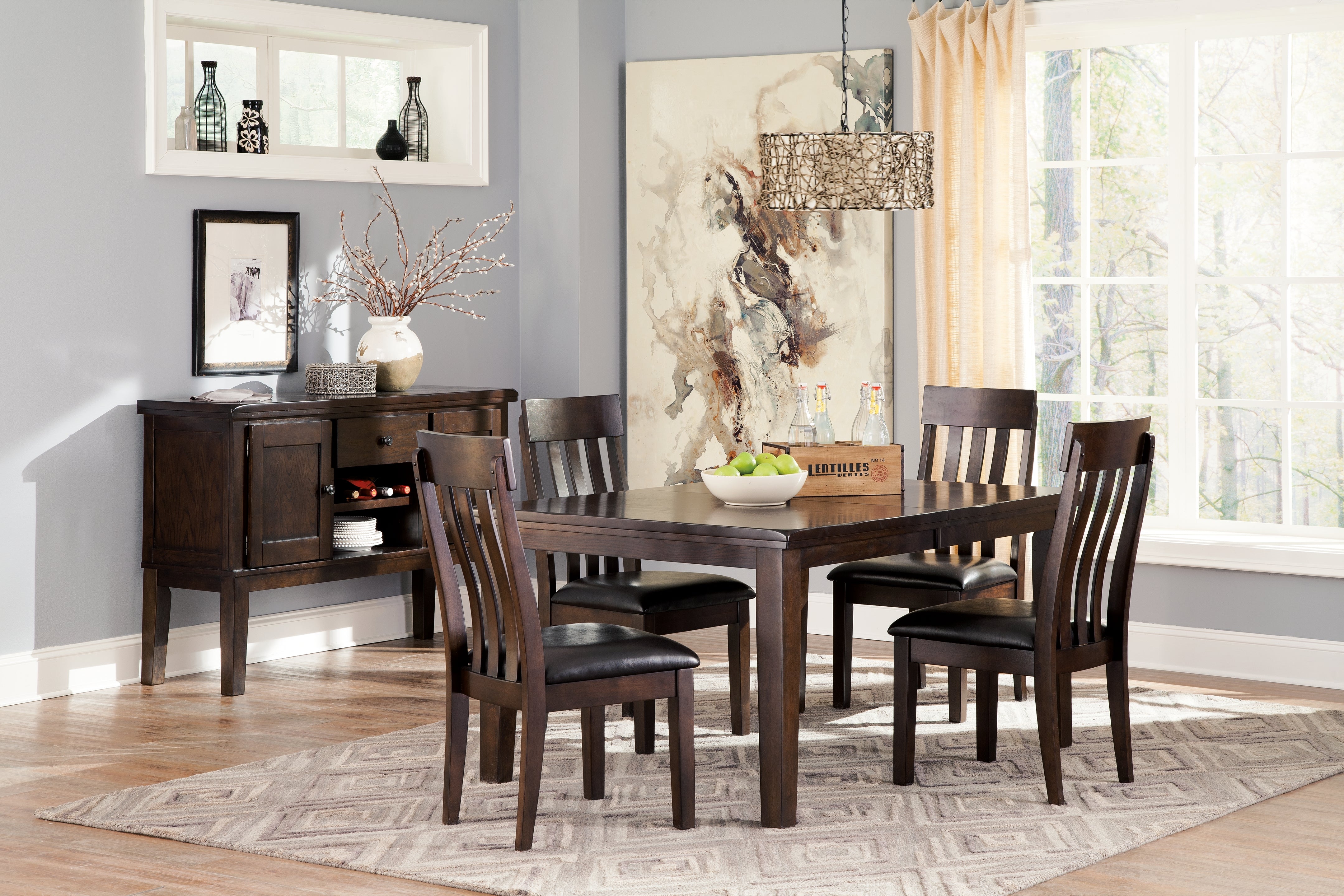 3 Brothers Decor - Ashley Furniture - Haddigan Dining Room - RECT Dining Room EXT Table / Dark Brown - D596-35