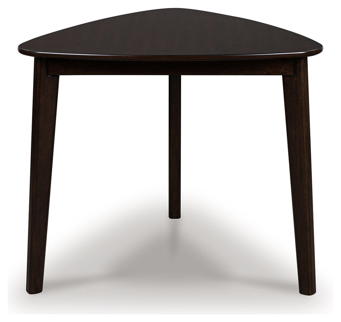 3 Brothers Decor - Ashley Furniture - Mallenette Dining Table - Triangle Dining Room Table / Merlot - PCD607-16