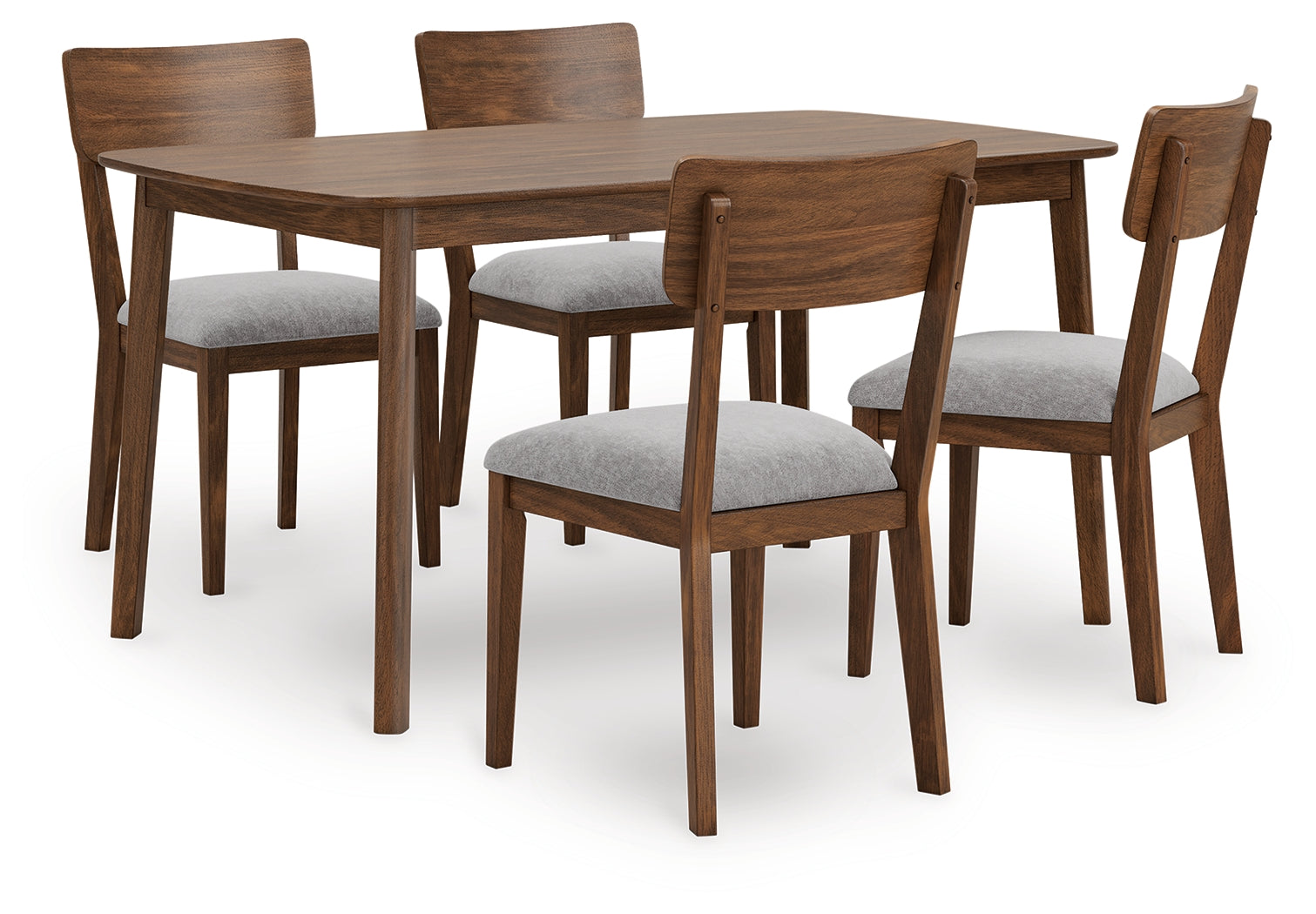 3 Brothers Decor - Ashley Furniture - Tameride Dining Table and 4 Chairs (Set of 5) - Dining Room Table Set (5/CN) / Brown - PCD609-225