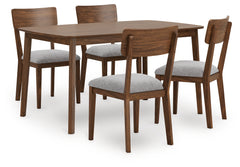 3 Brothers Decor - Ashley Furniture - Tameride Dining Table and 4 Chairs (Set of 5) - Dining Room Table Set (5/CN) / Brown - PCD609-225