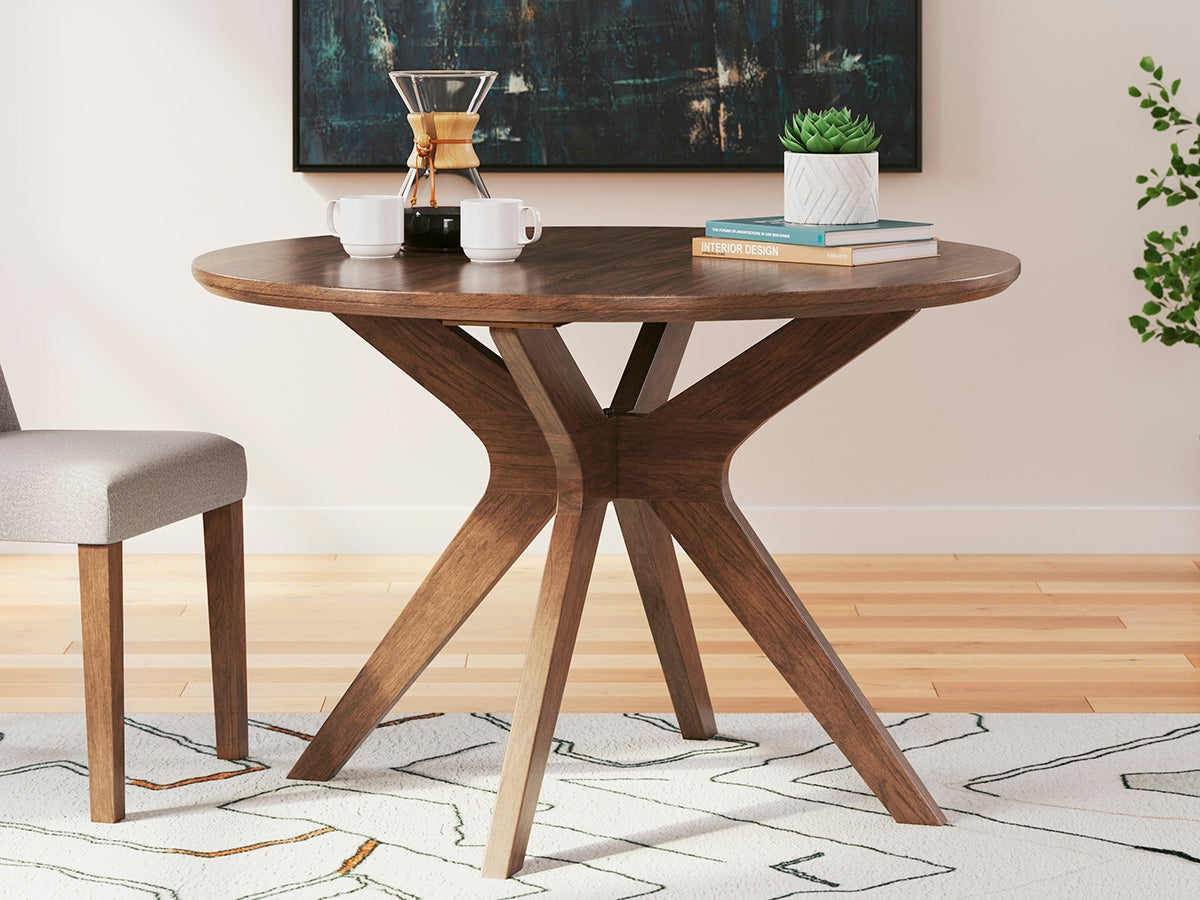 3 Brothers Decor - Ashley Furniture - Lyncott Dining Room - Round Dining Room Table / Brown - D615-15