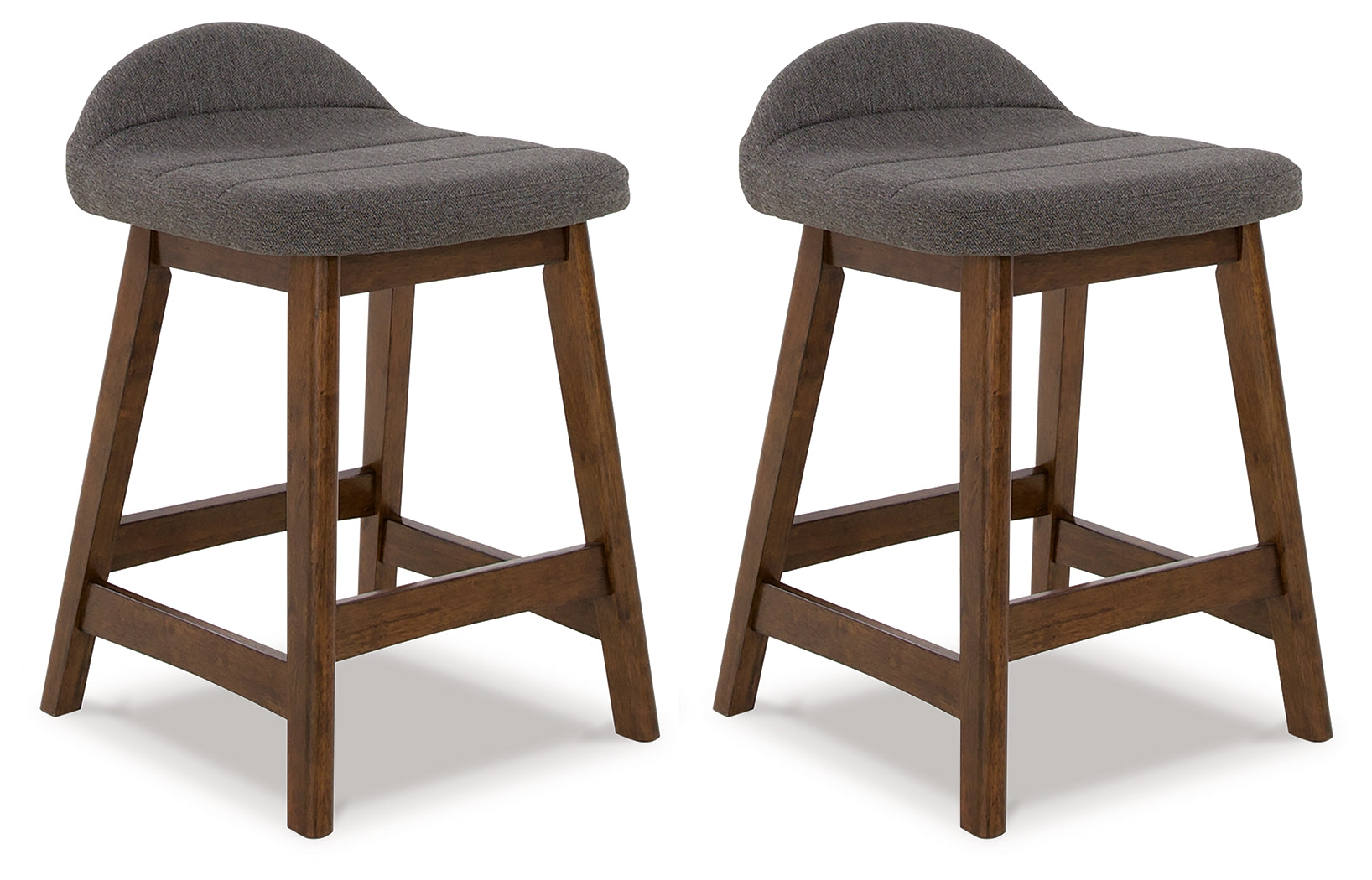 3 Brothers Decor - Ashley Furniture - Lyncott Dining Room - Counter Height Bar Stool (Set of 2) / Charcoal/Brown - D615-224X2