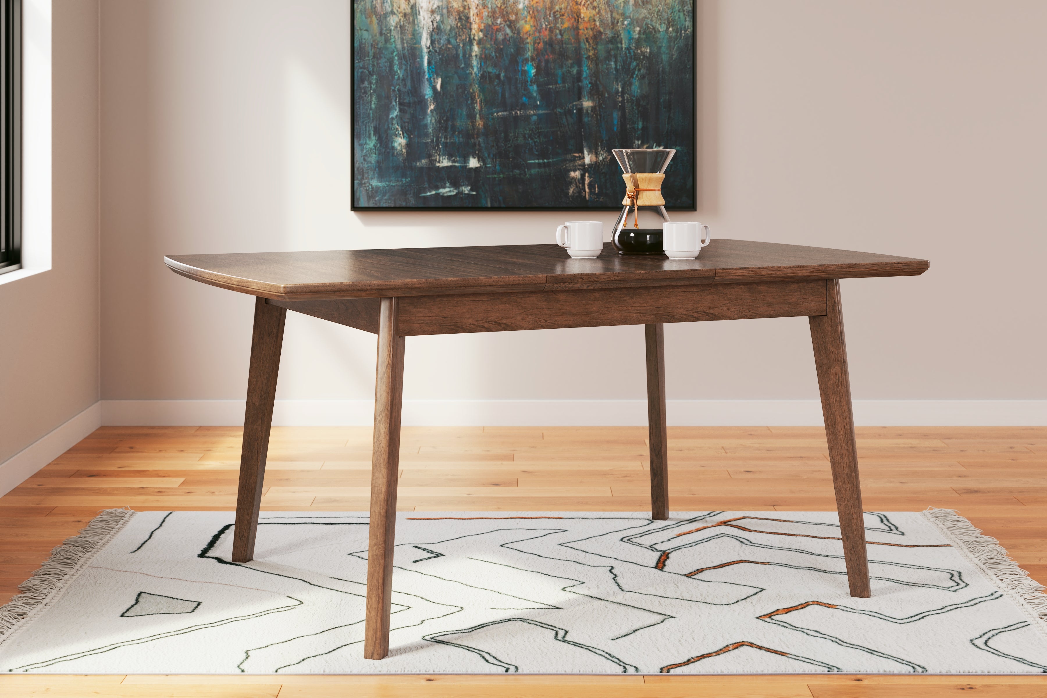 3 Brothers Decor - Ashley Furniture - Lyncott Dining Room - RECT DRM Butterfly EXT Table / Brown - D615-35