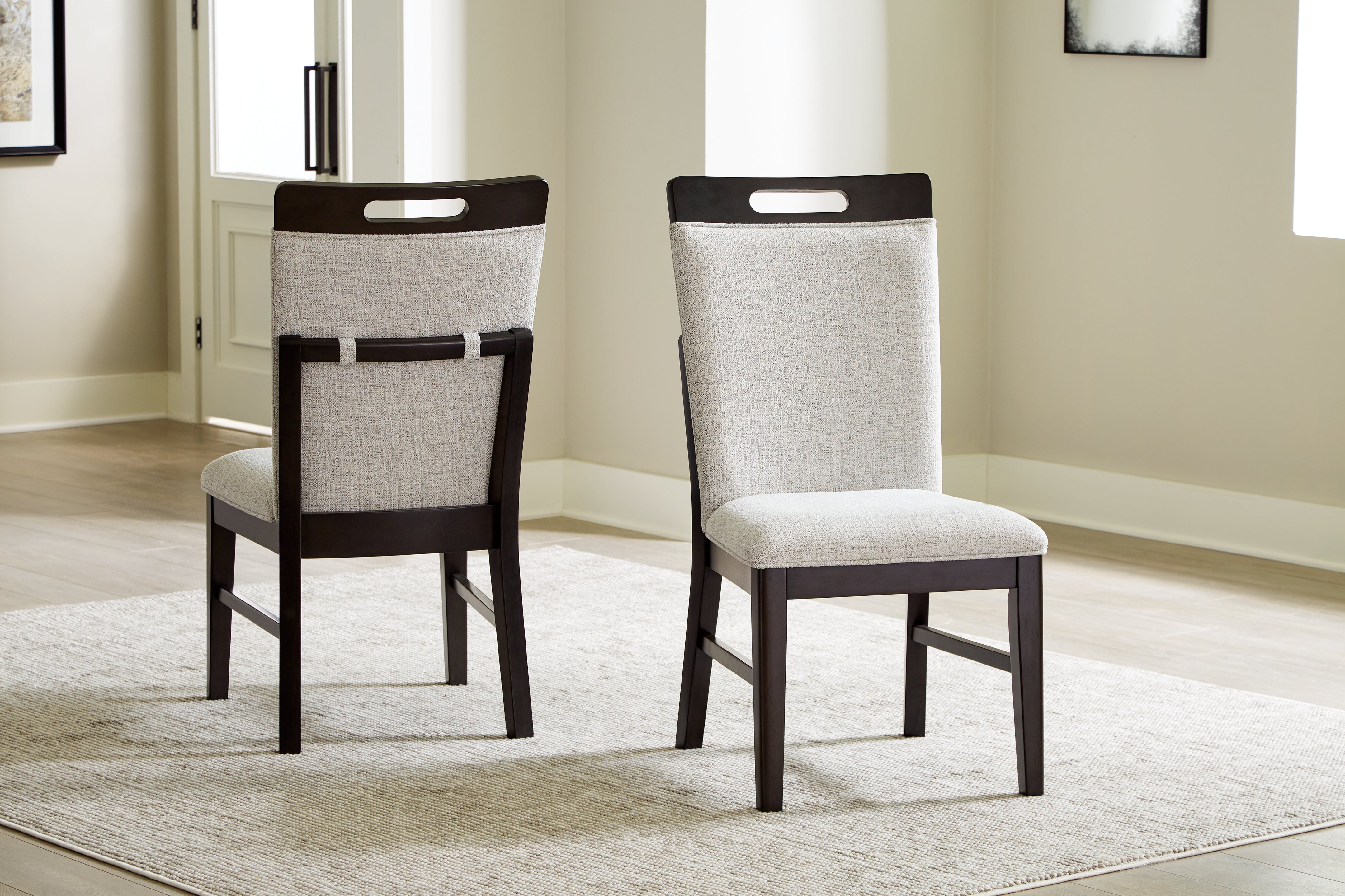 3 Brothers Decor - Ashley Furniture - Neymorton Dining Room - Dining Chair (Set of 2) / Dark Grayish Brown - D618-01X2