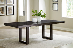 3 Brothers Decor - Ashley Furniture - Neymorton Dining Room - RECT DRM Butterfly EXT Table / Dark Grayish Brown - D618-35