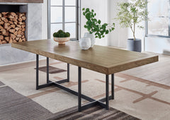 3 Brothers Decor - Ashley Furniture - Tomtyn Dining Room - RECT Dining Room EXT Table / Light Brown - D622-35