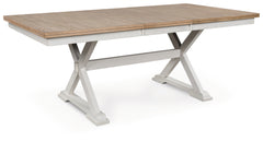 3 Brothers Decor - Ashley Furniture - Purlaney Dining Butterfly Extension Table - RECT DRM Butterfly EXT Table / Antique White/Natural - PCD627-35