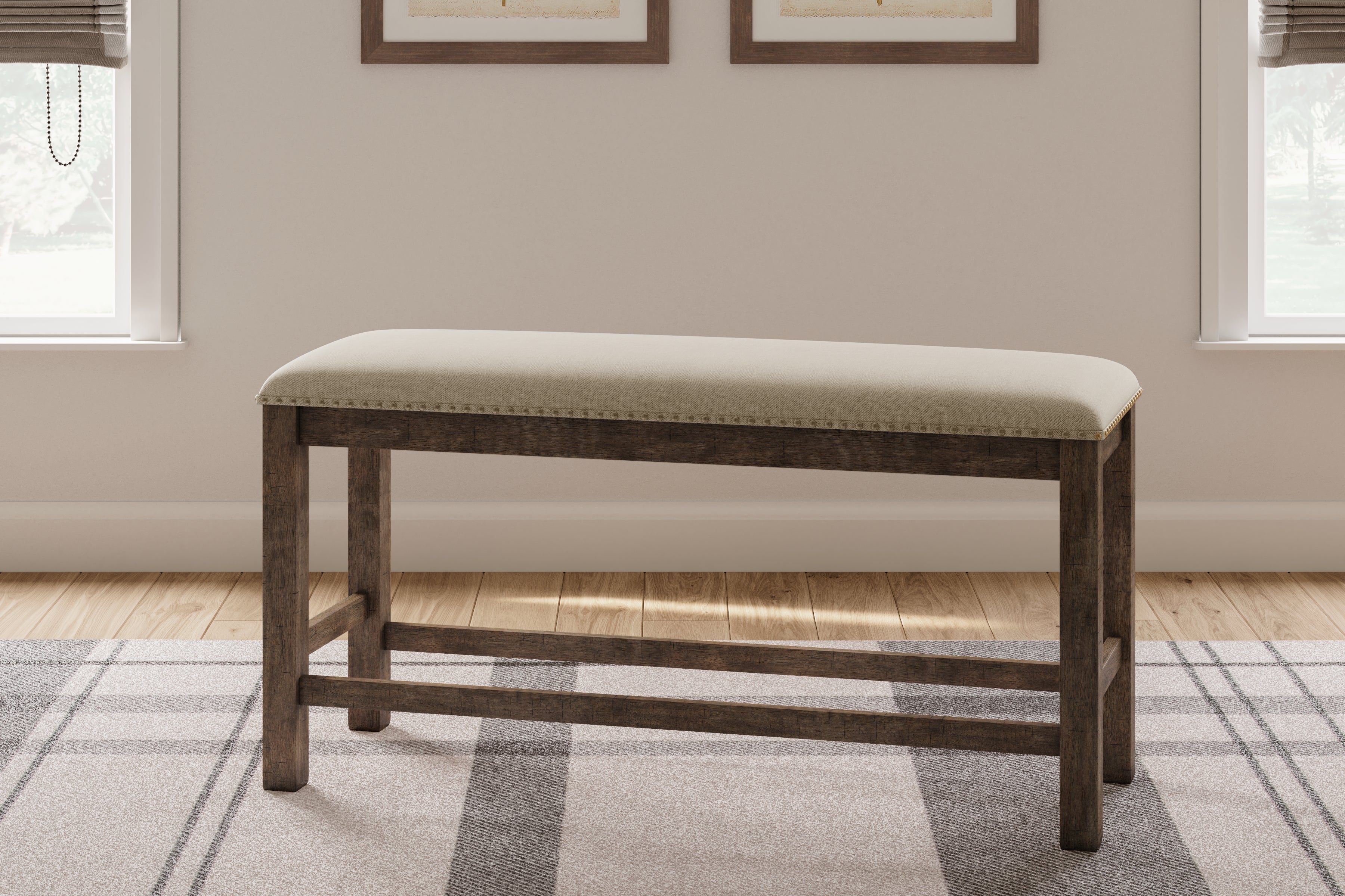 3 Brothers Decor - Ashley Furniture - Moriville Dining Room - Double UPH Bench (1/CN) / Beige - D631-09