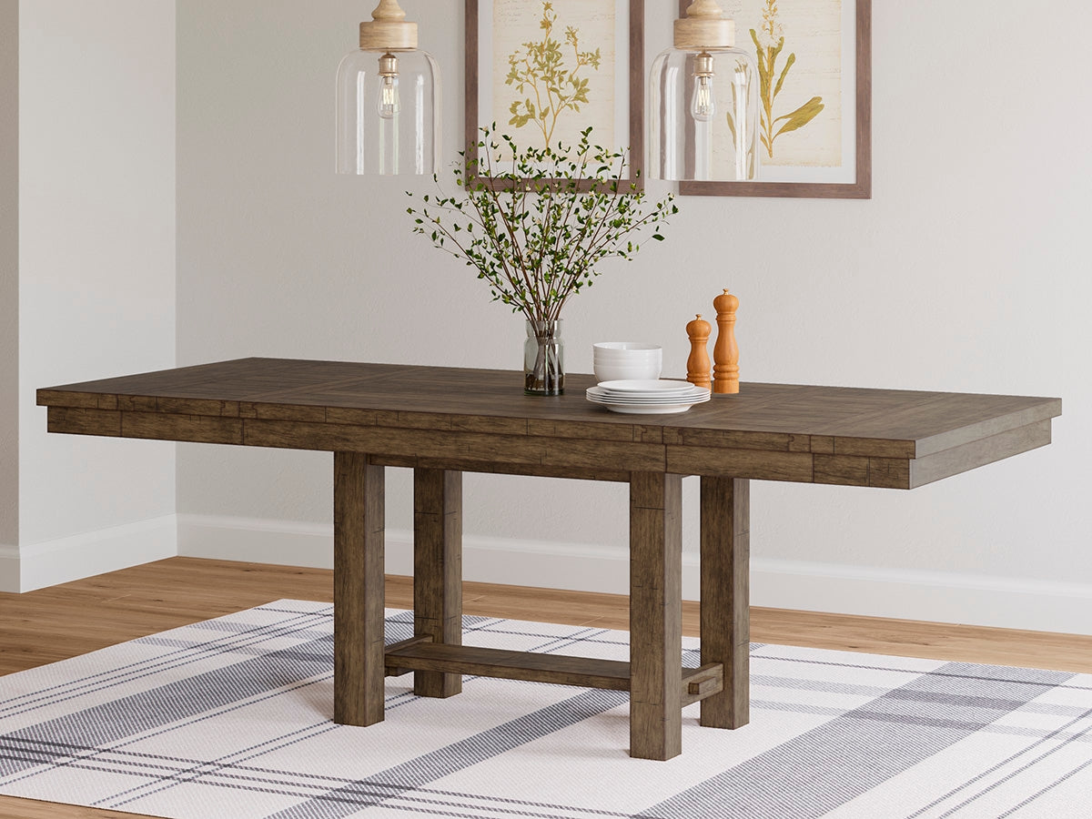 3 Brothers Decor - Ashley Furniture - Moriville Dining Room - RECT Dining Room EXT Table / Grayish Brown - D631-45