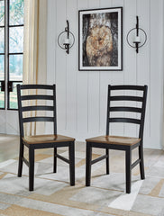 3 Brothers Decor - Ashley Furniture - Wildenauer Dining Room - Dining Chair (Set of 2) / Brown/Black - D634-01X2