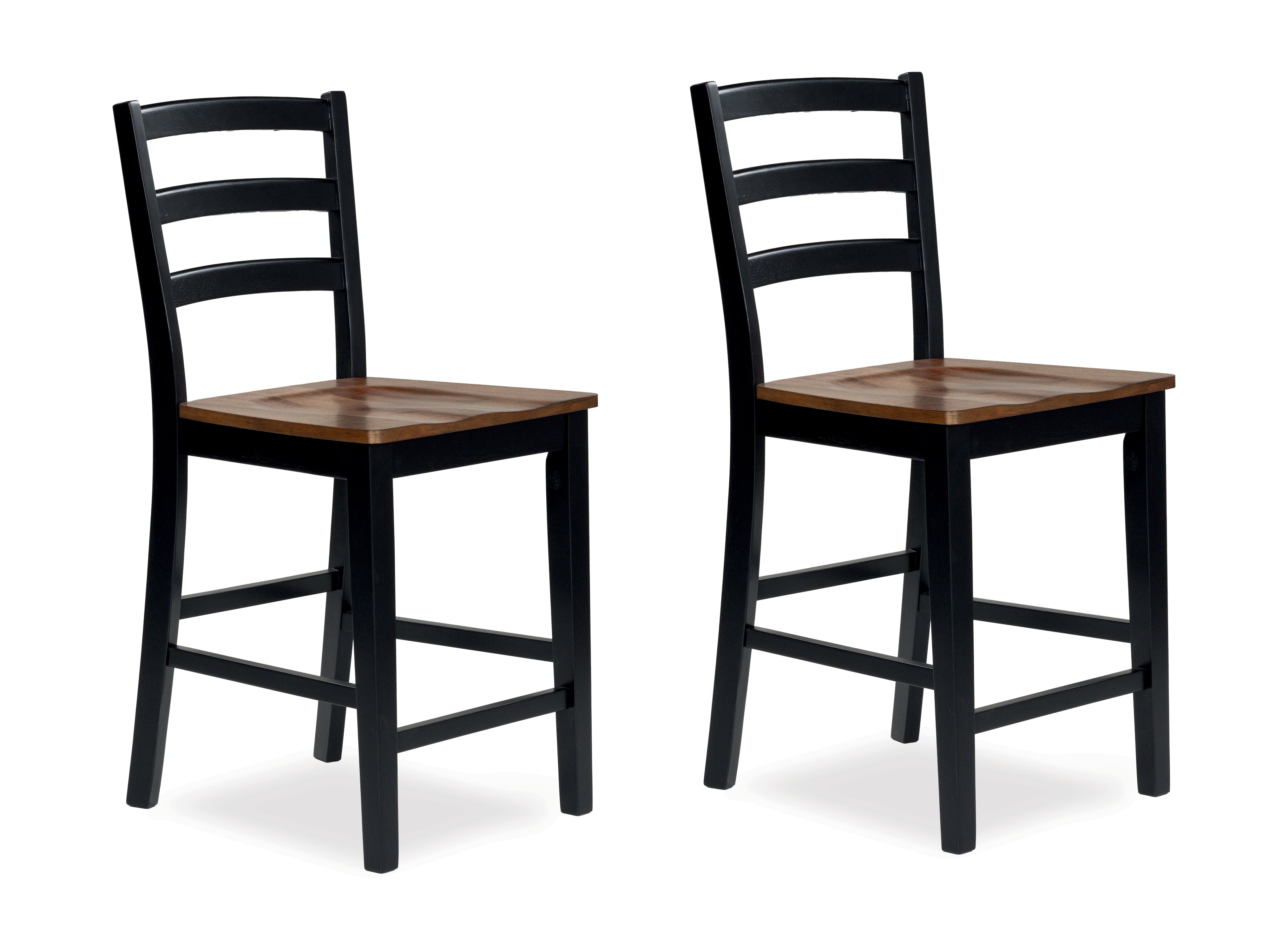 3 Brothers Decor - Ashley Furniture - Wildenauer Dining Room - Counter Height Barstool (Set of 2) / Brown/Black - D634-124X2