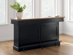 3 Brothers Decor - Ashley Furniture - Wildenauer 78" Bar - Bar / Brown/Black - D634-65