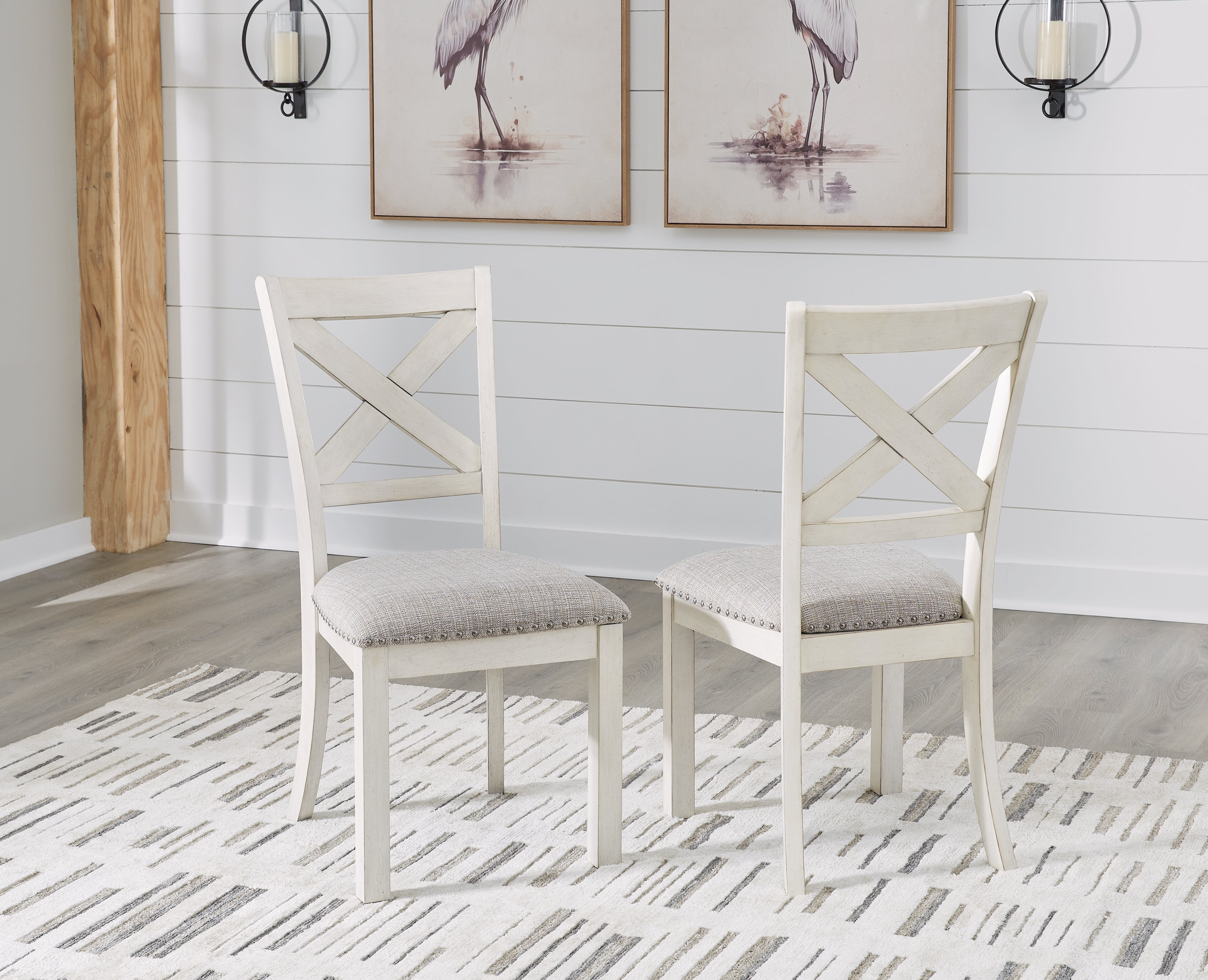 3 Brothers Decor - Ashley Furniture - Robbinsdale Dining Room - Dining Chair (Set of 2) / Antique White - D642-01X2