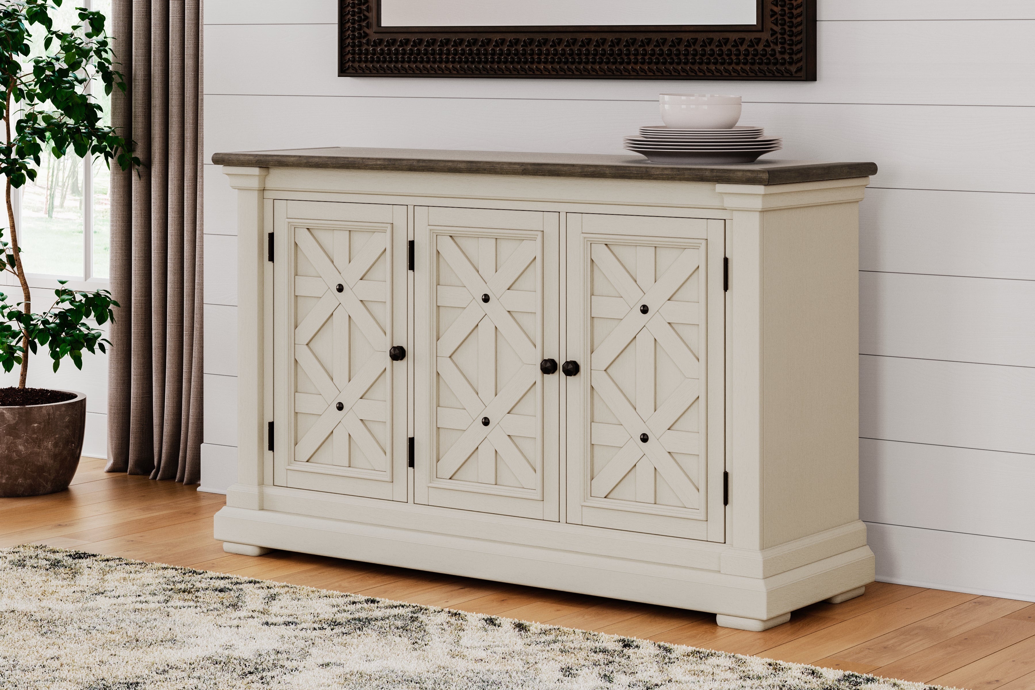 3 Brothers Decor - Ashley Furniture - Bolanburg Dining Room - Dining Room Server / Two-tone - D647-60