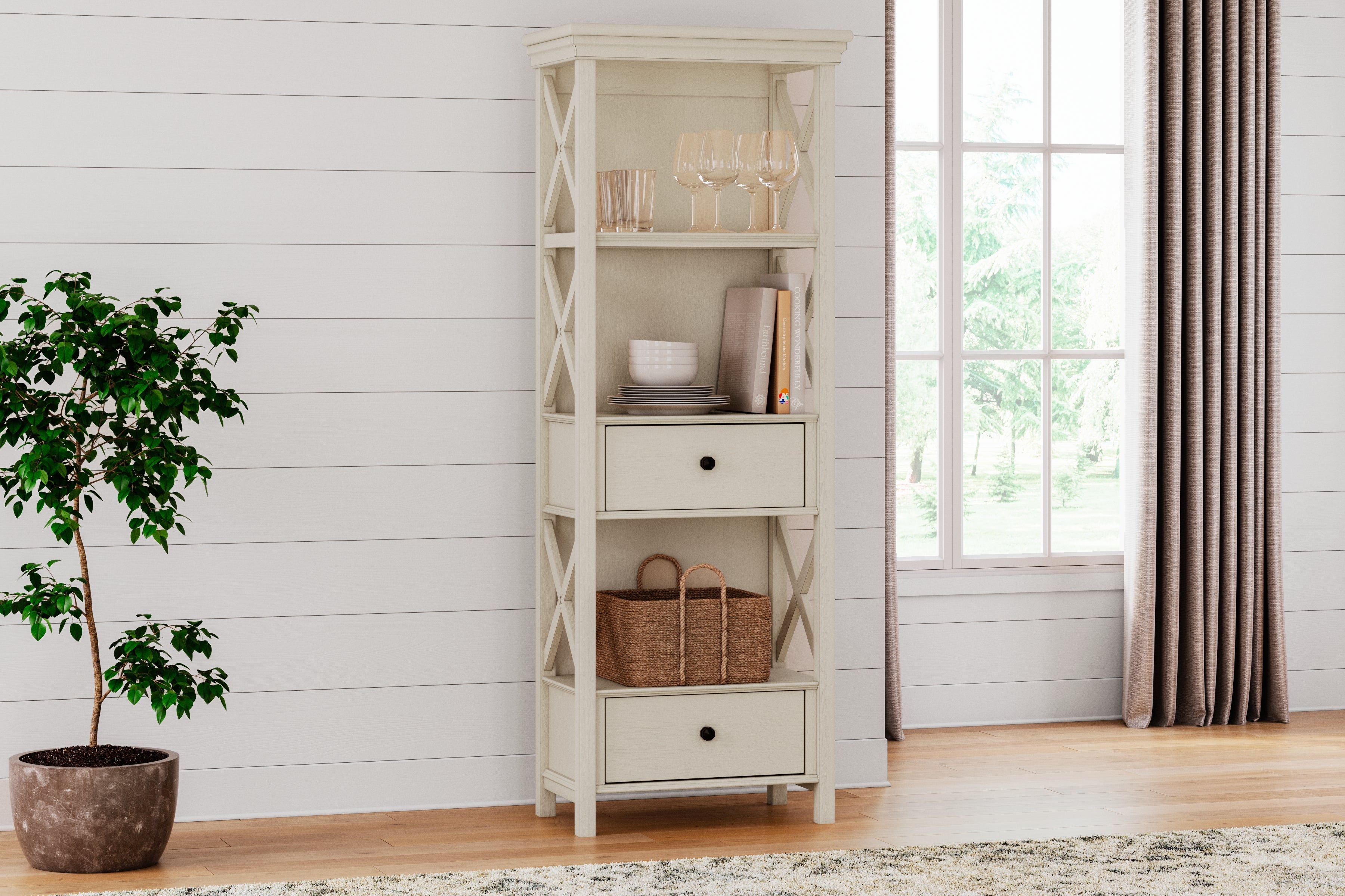 3 Brothers Decor - Ashley Furniture - Bolanburg Dining Room - Display Cabinet / Antique White - D647-76