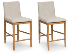 3 Brothers Decor - Ashley Furniture - Isanti Dining Room - Counter Height Barstool (Set of 2) / Light Brown - D752-124X2