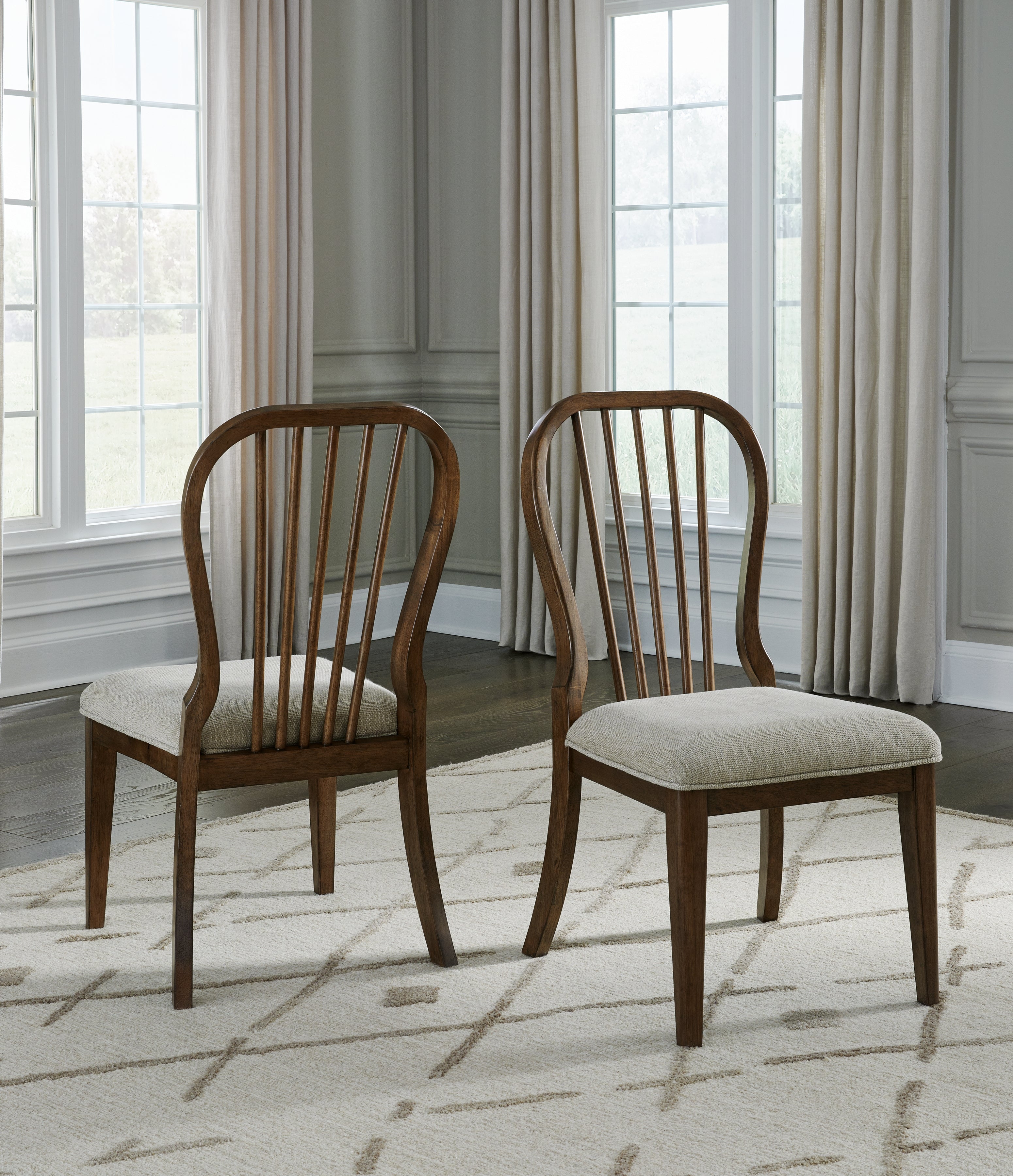 3 Brothers Decor - Ashley Furniture - Sturlayne Dining Room - Dining Chair (Set of 2) / Brown - D787-01X2