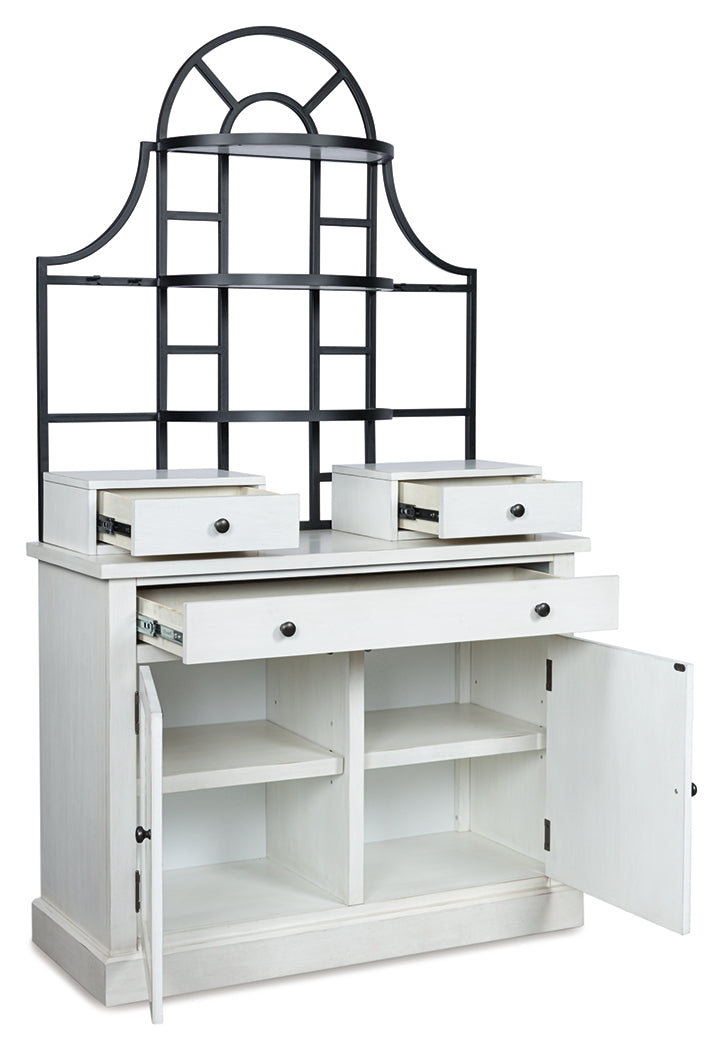3 Brothers Decor - Ashley Furniture - Greddinton Baker's Rack - Baker's Rack / White - PCD824D1