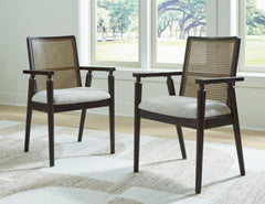 3 Brothers Decor - Ashley Furniture - Galliden Dining Room - Dining Chair (Set of 2) / Black/Brown - D841-02AX2